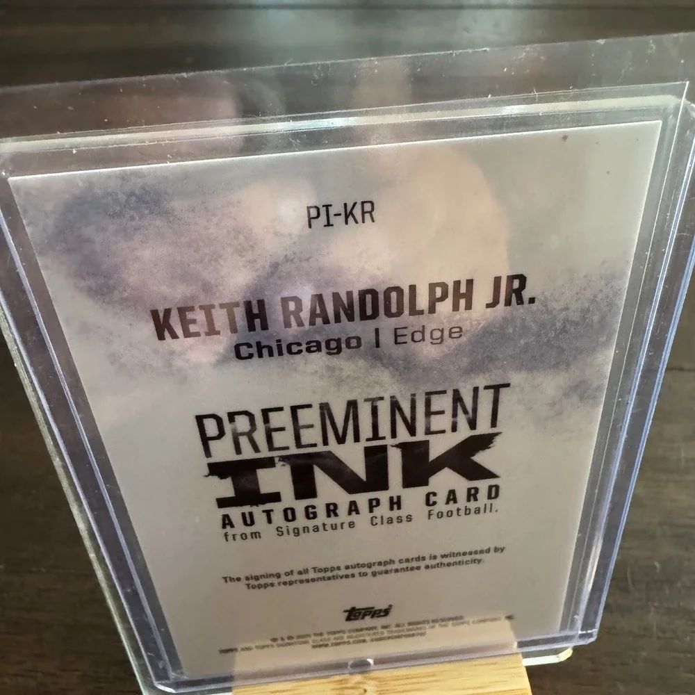 Topps Keith Randolph Jr Preeminent Ink Autograph Card Chicago RC Foil PI-KR